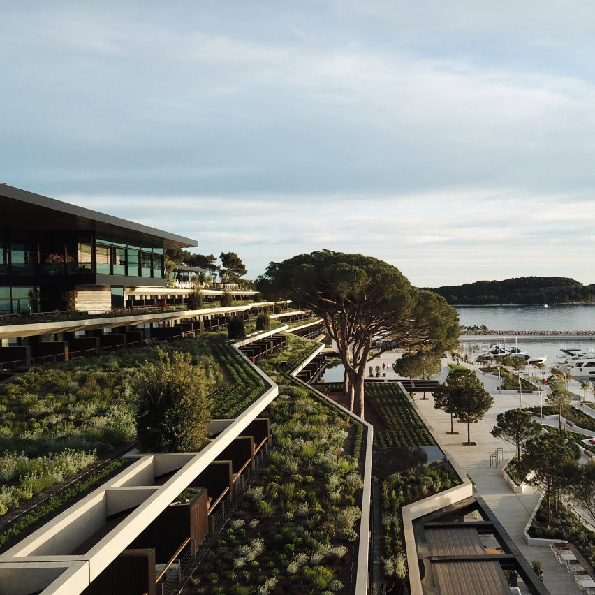 Planted terraces overlook the sea at the Grand Park Hotel by 3LHD