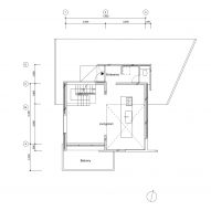 First floor plan of House in Ajina by Kazunori Fujimoto Architects & Associates
