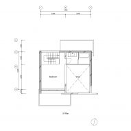 Second floor plan of House in Ajina by Kazunori Fujimoto Architects & Associates