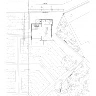 Site plan of House in Ajina by Kazunori Fujimoto Architects & Associates