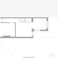 Existing ground floor plan of House for Four London house extension by Harry Thomson of Studioshaw