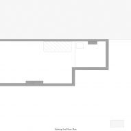 Existing second floor plan of House for Four London house extension by Harry Thomson of Studioshaw