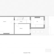 Proposed first floor plan of House for Four London house extension by Harry Thomson of Studioshaw
