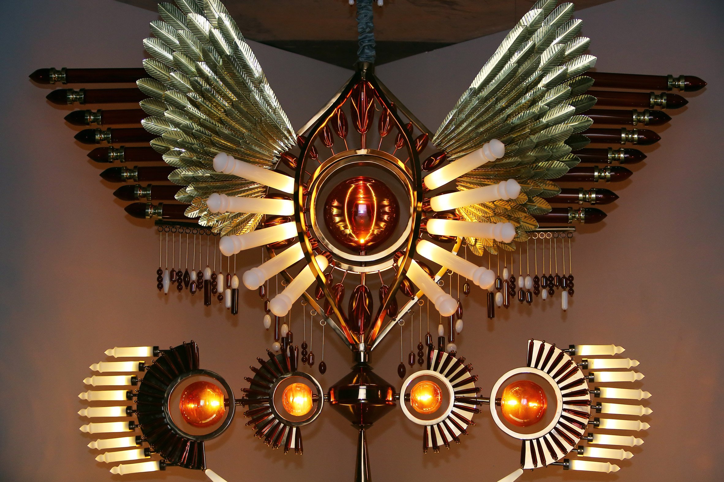 Klove's Totems Over Time lights take the form of Art Deco-style talismans