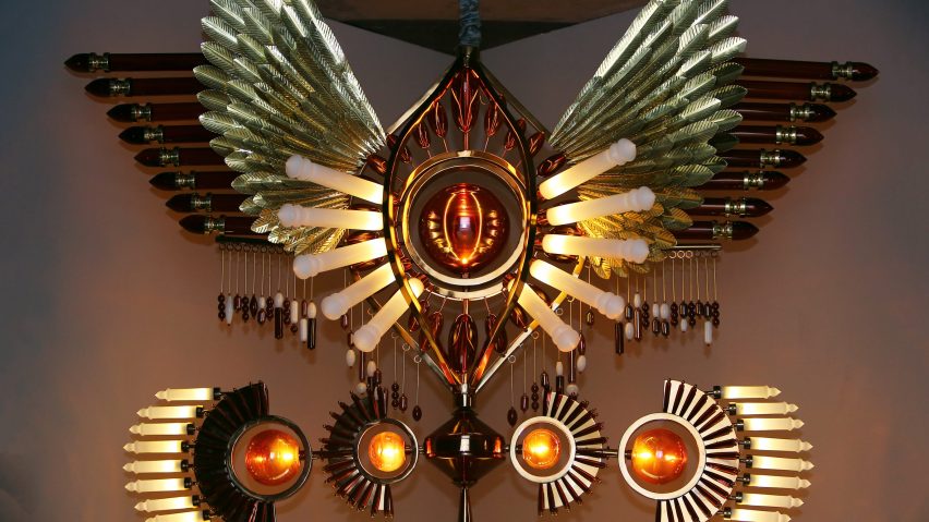 Klove's Totems Over Time lights take the form of art deco-style talismans