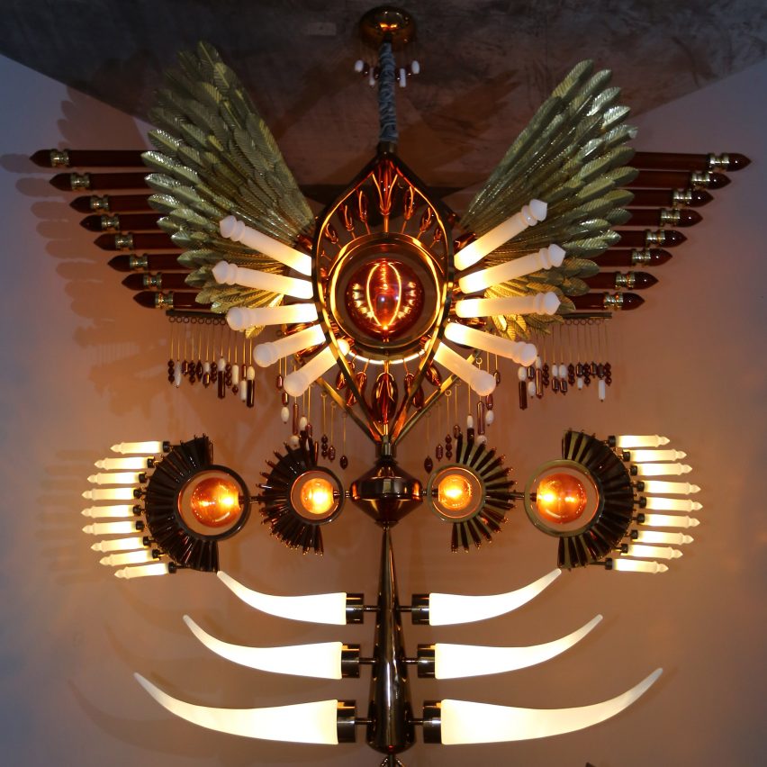 Klove's Totems Over Time lights take the form of Art Deco-style talismans