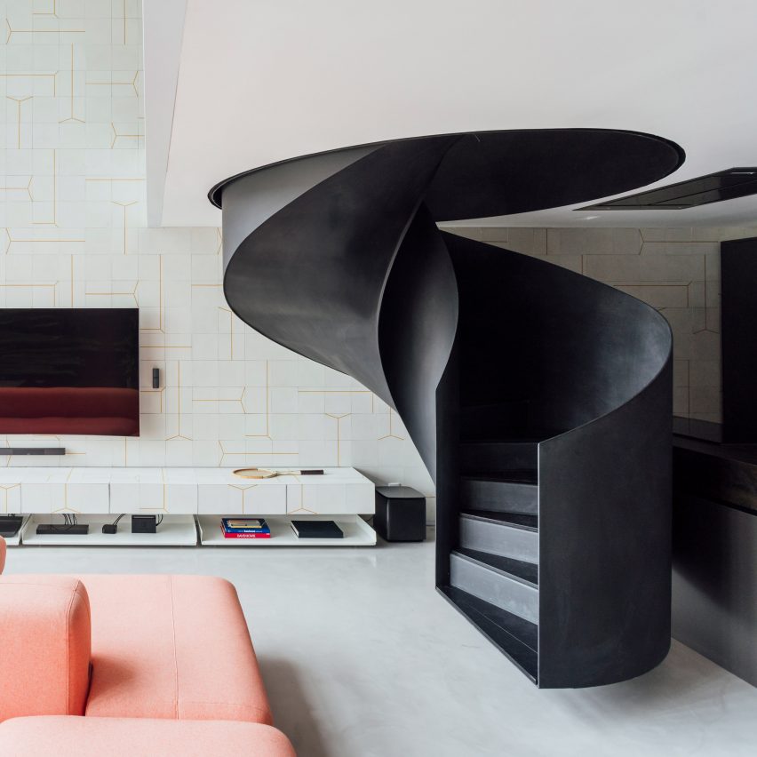 Helical black staircase