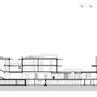 Section A-A of Pazdigrad Primary School by x3m