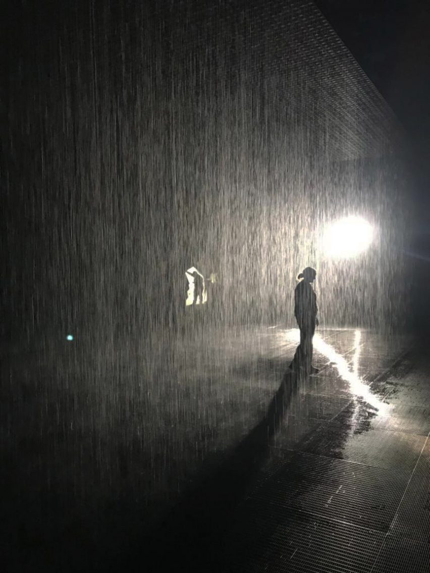 Rain Room by SpaceContinuum Design Studio and Shape Architects in Sharjah, UAE