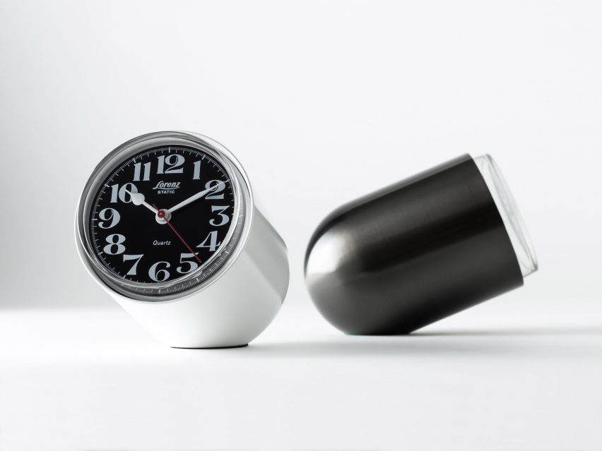 Static clock by Richard Sapper relaunched by Lorenz