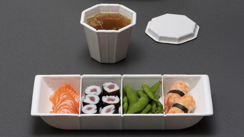 Anna Piasek makes Bento-style cellulose packaging for takeaway food