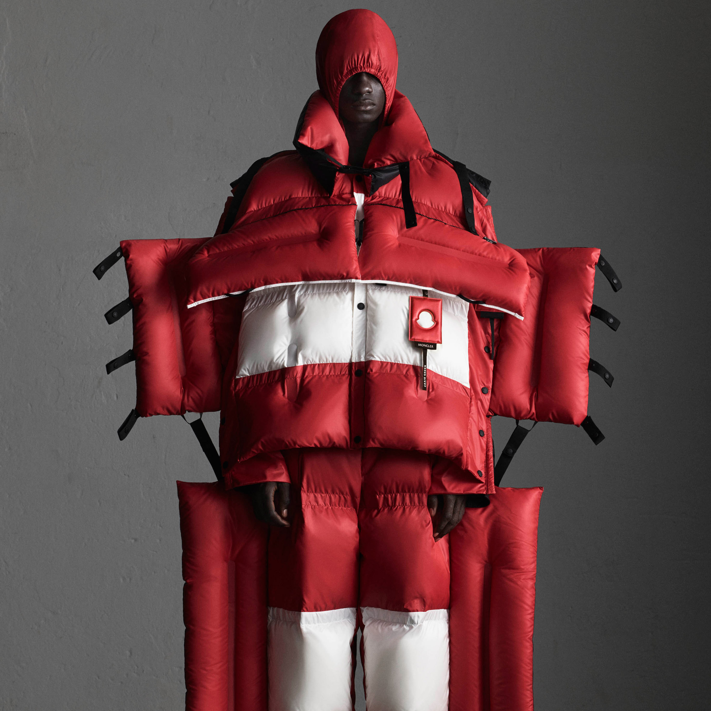Craig Green's Moncler Genius puffer suit can be rolled up like 