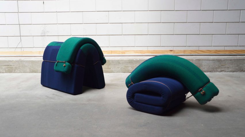 Floor Skrabanja designs 3D-knitted seats that use no staples or stitches