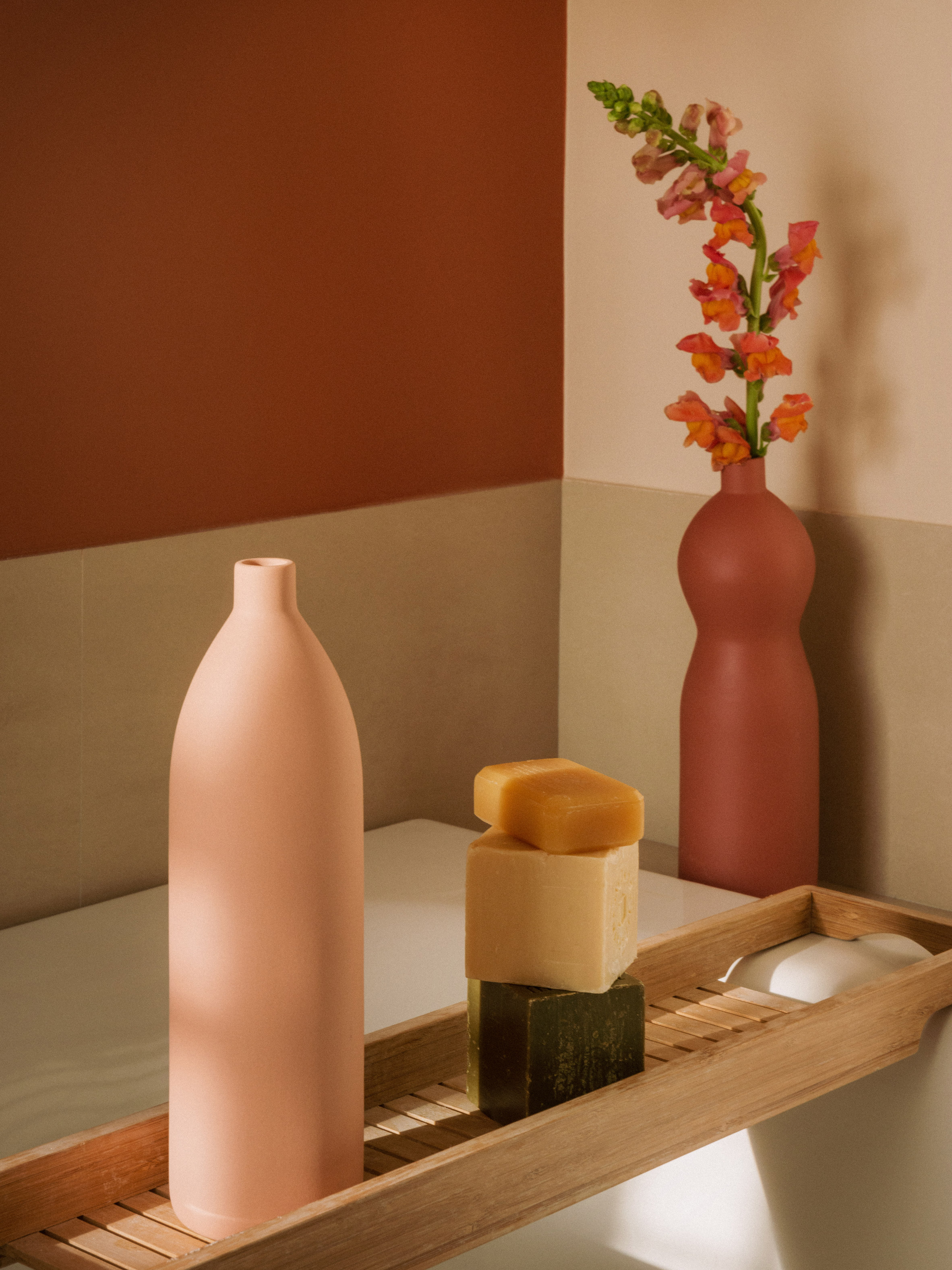 Goodmoods' handmade sandstone bottles are a "satire of our plastic use"