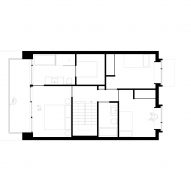 House with Two Bay Windows by D'Arcy Jones Architects Second Floor Plan