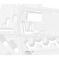Ground floor plan of Minimum security prison in Nanterre by Local Architecture Network LAN