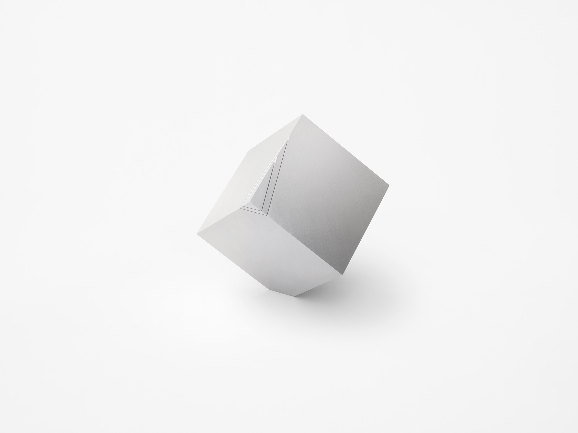 Nendo's Cubic Clock only reveals "its true form" twice per day