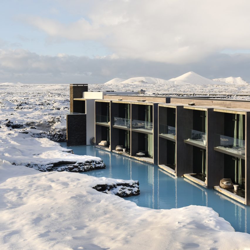 The Retreat at Blue Lagoon Iceland is a 62-room resort hotel embedded in the lava formations and turquoise geothermal pools of Iceland's Blue Lagoon complex