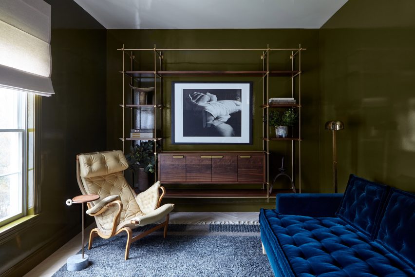 Sleepy Hollow House by Lexi Tallisman with glossy green walls