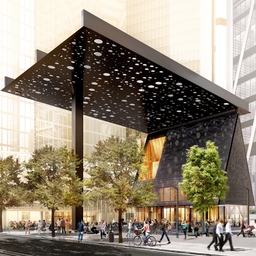 David Adjaye designs Sydney Plaza canopy to evoke Aboriginal paintings