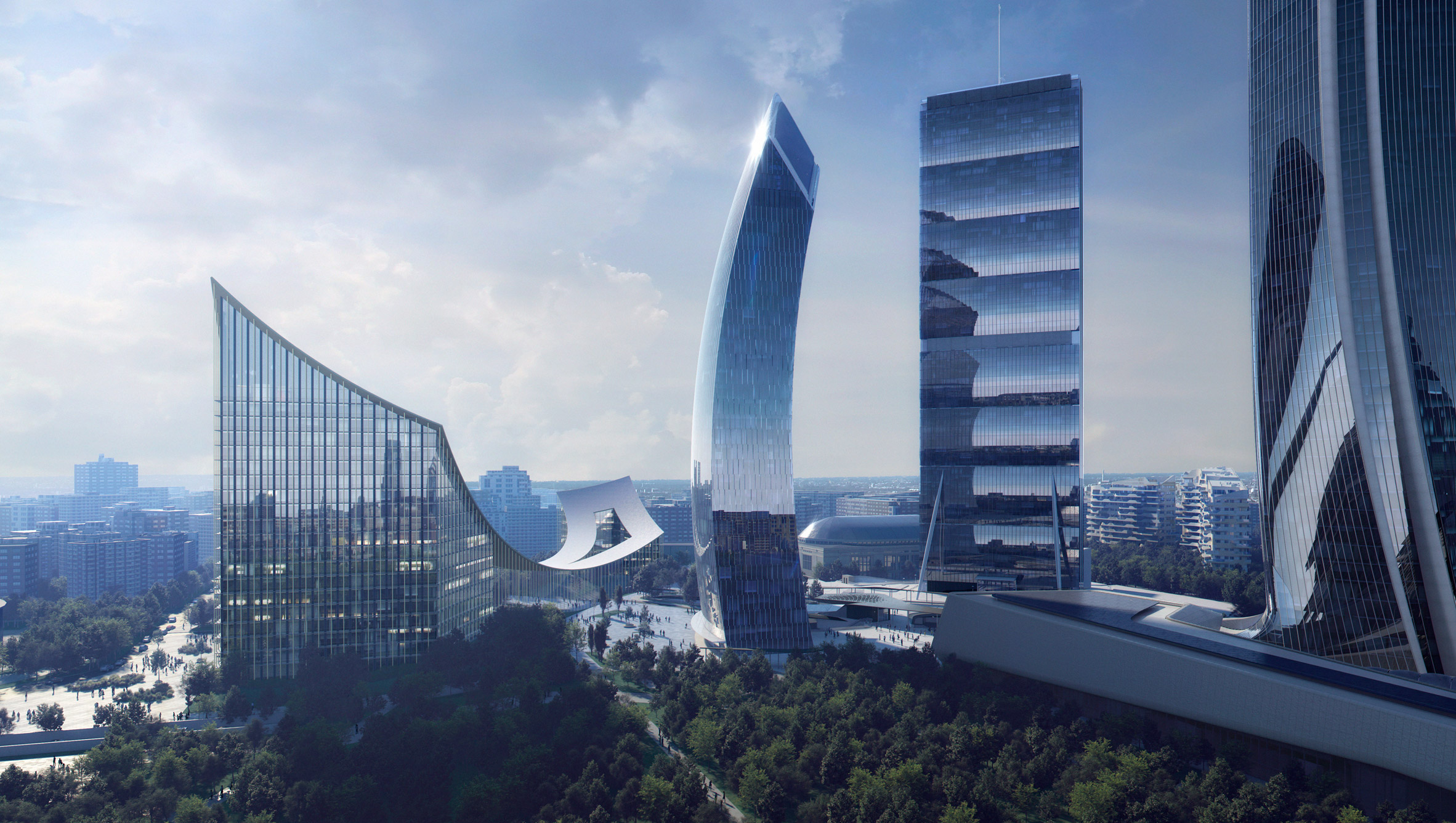 BIG reveals visuals of gateway building for Milan's ...