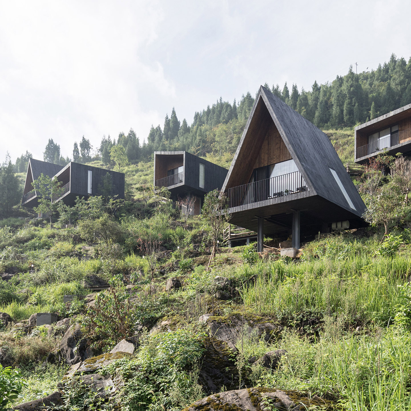 Dezeen's top 10 Chinese architecture projects of 2019: Woodhouse Hotel, Tuanjie, by ZJJZ Atelier