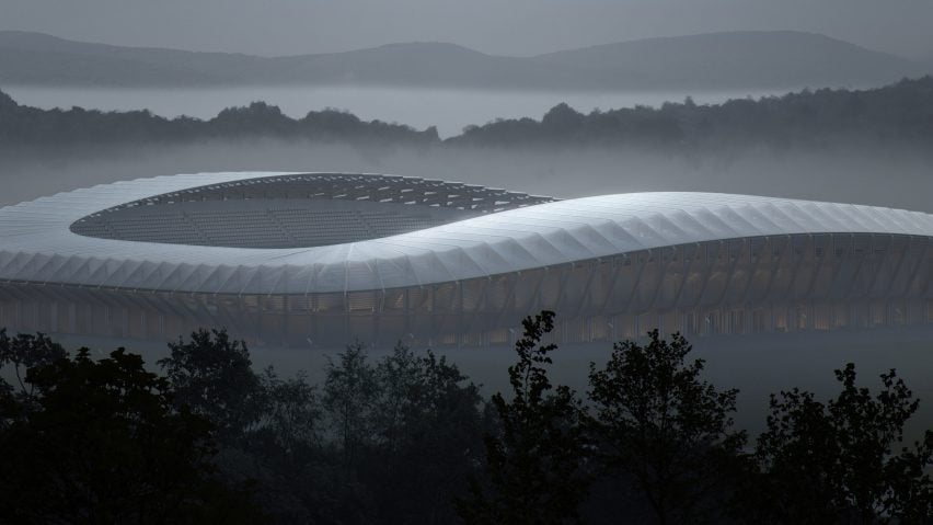 Forest Green Rovers world's first timber stadium by Zaha Hadid Architects