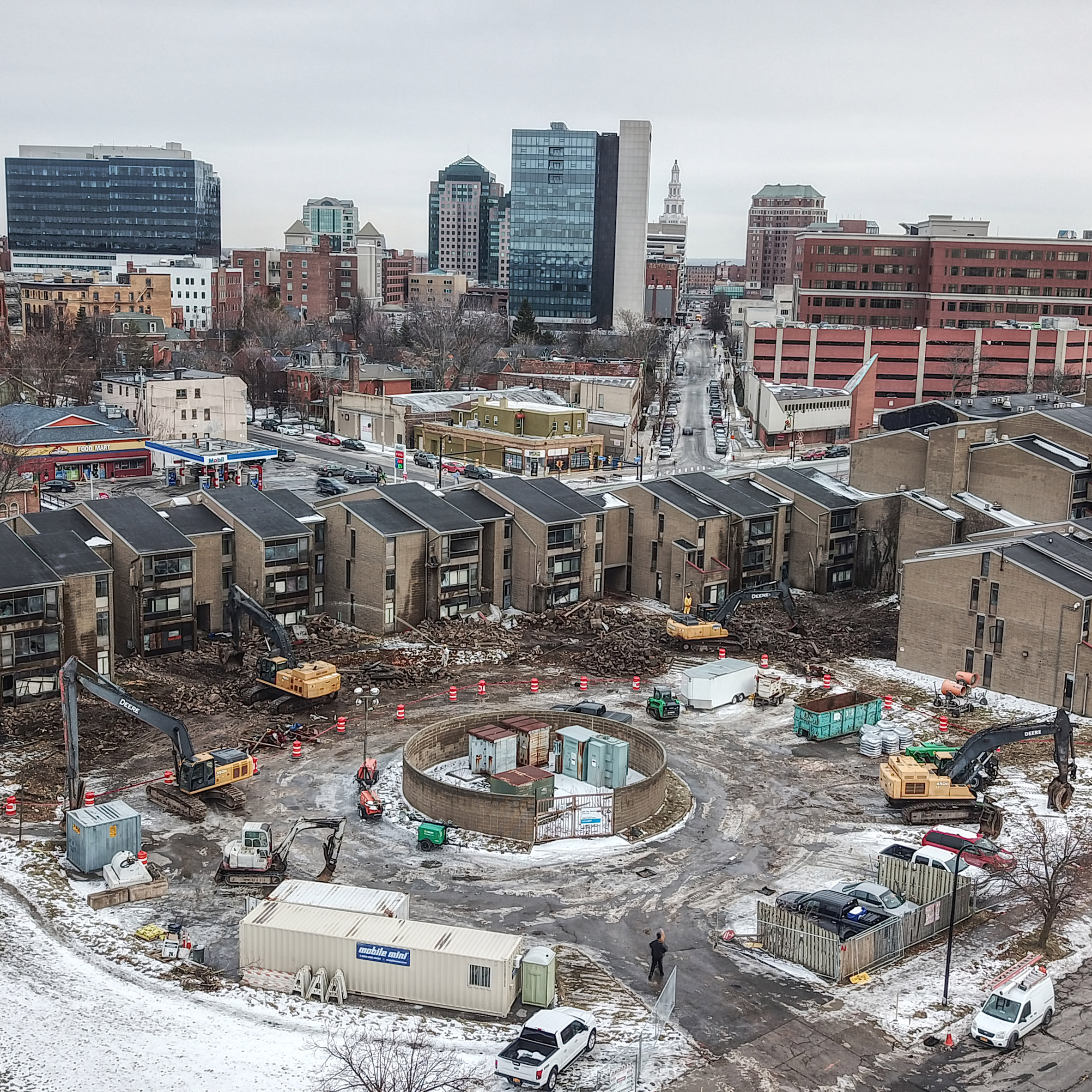 Demolition restarts on Paul Rudolph's apartments in Buffalo