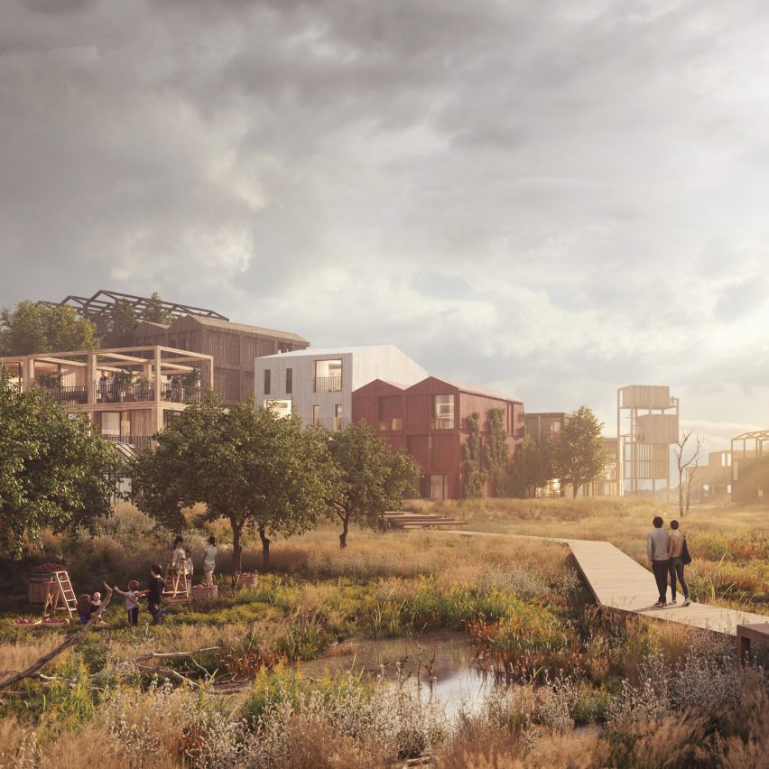 Henning Larsen reveals visuals for Copenhagen's "first all-timber neighbourhood"