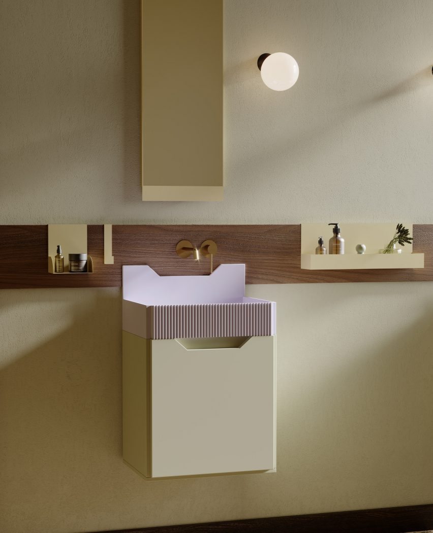 Frieze bathroom basins by Marcante Testa for Ex.t