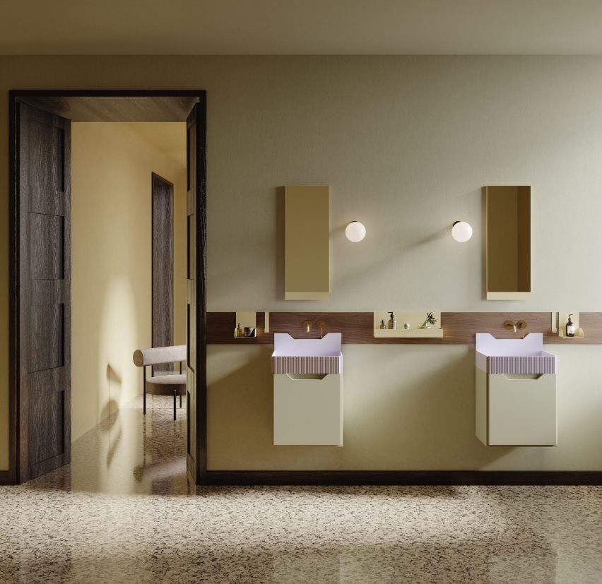 Frieze bathroom basins by Marcante Testa for Ex.t