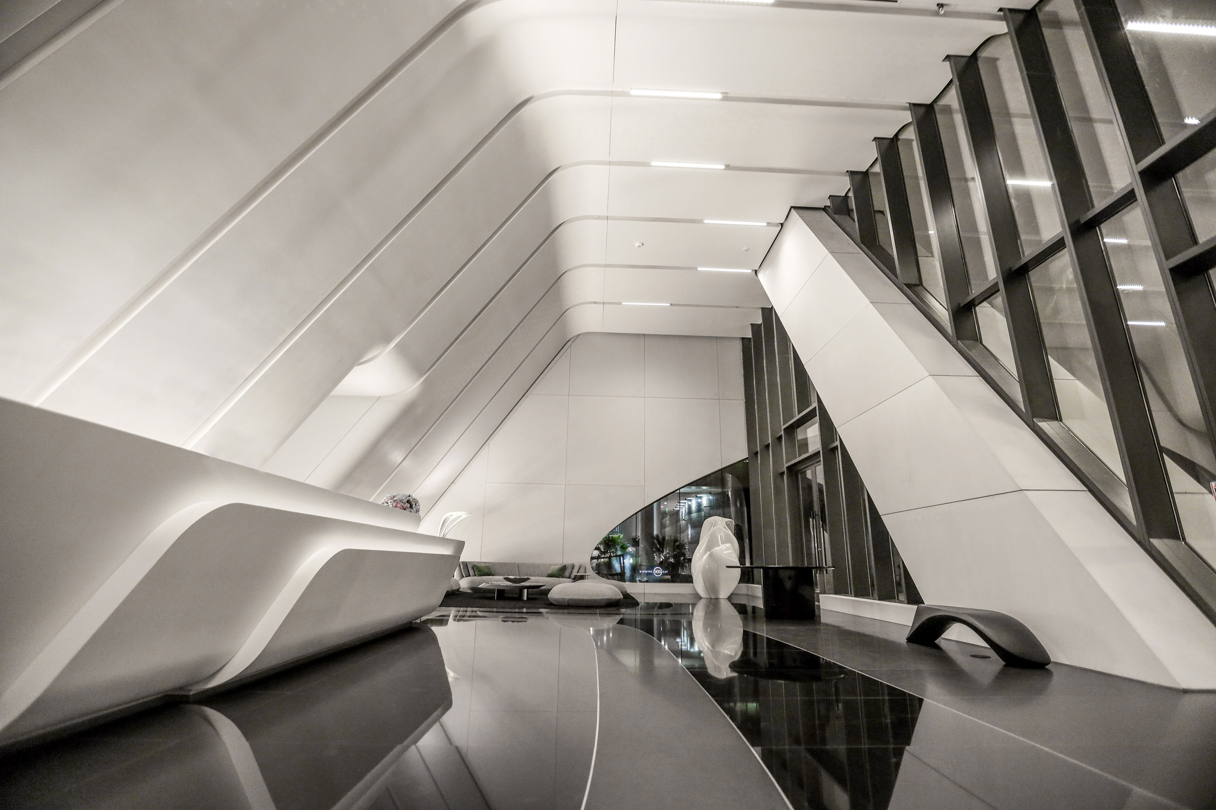 Zaha Hadid's One Thousand Museum in Miami features aquatic center