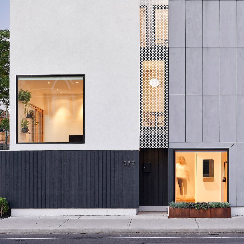 Semi Semi by COMN Architects comprises two matching homes on a lot in Toronto