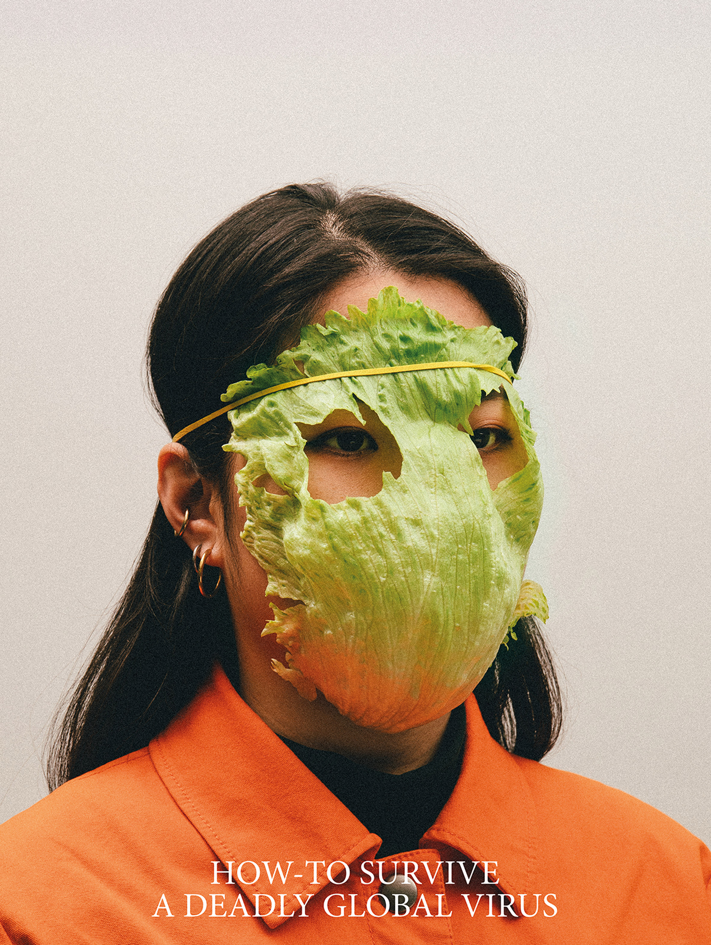 Alternative Coronavirus masks by Max Siedentopf with lettuce leaf