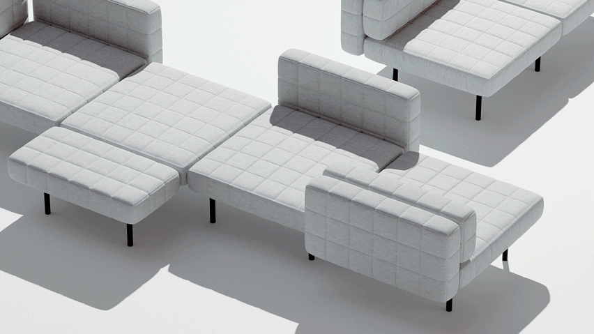 Bjarke Ingels Group designs pixel-like modular sofa for Common Seating