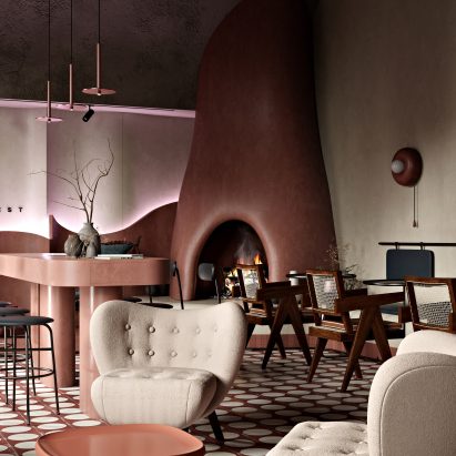 布哈伊斯特酒吧，由罗马百合谷设计