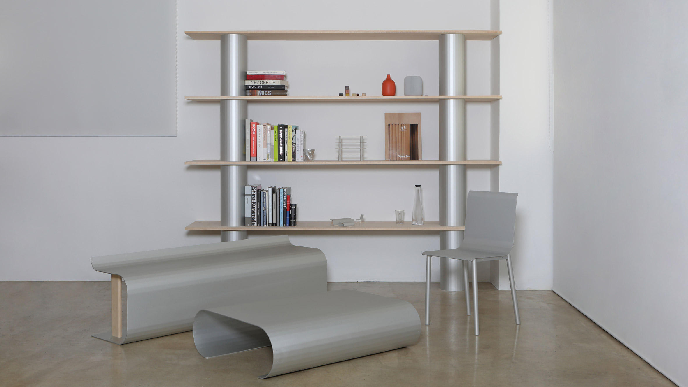Useful Workshop's Curvature furniture is made from pressed sheet metal