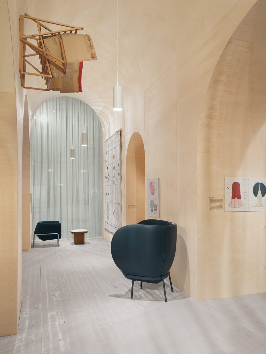 London design duo Doshi Levien built a series of interconnected spaces filled with scaled-up versions of the models made in its studio for this year's Stockholm Furniture & Light Fair.