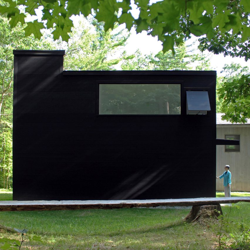 O'Neill McVoy Architects creates black Double Square Studio in Connecticut for a sculptor