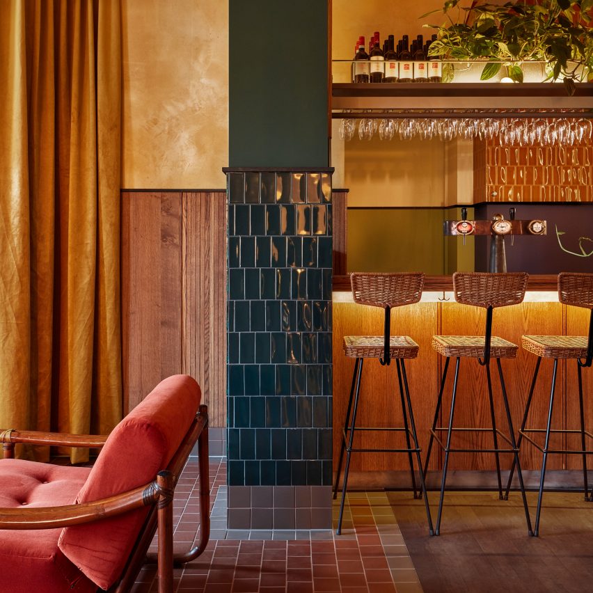 Amsterdam's Karavaan restaurant has colourful interiors by Studio Modijefsky