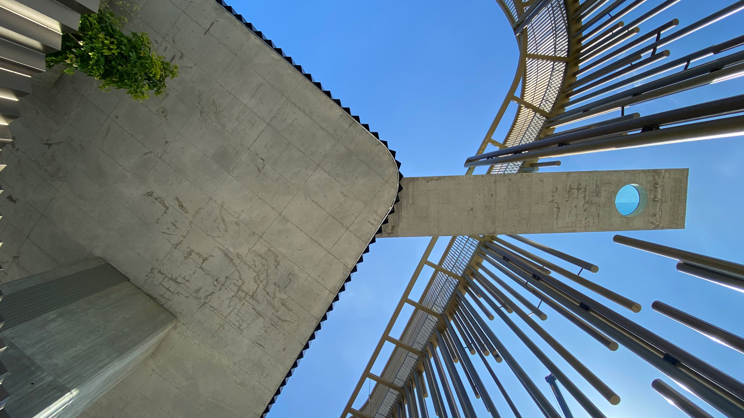 Longest overhanging swimming pool in Europe at Odiseo casino in Murcia, Spain, by Clavel Arquitectos