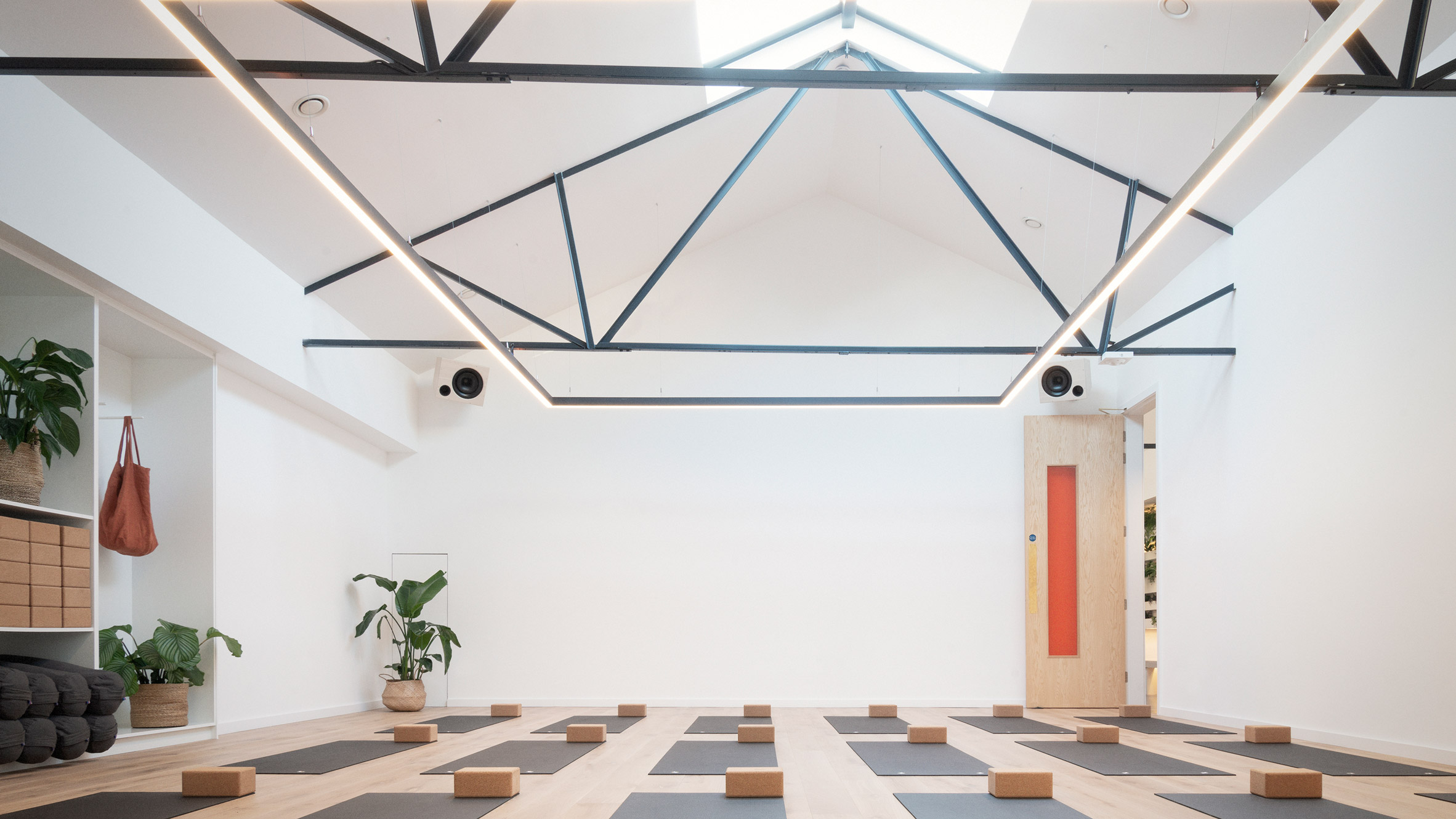 Yoga poses inspire interiors of Dublin's The Space Between