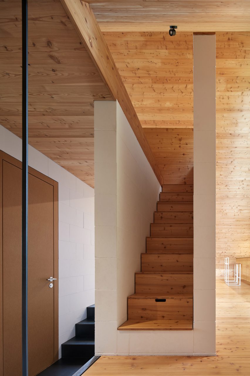 Weekend House in Beskydy by Pavel Míček Architects staircase