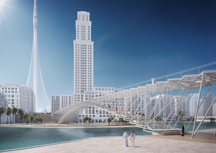 Dubai Creek Footbridge by IJP Architects and AKT II in Dubai, UAE