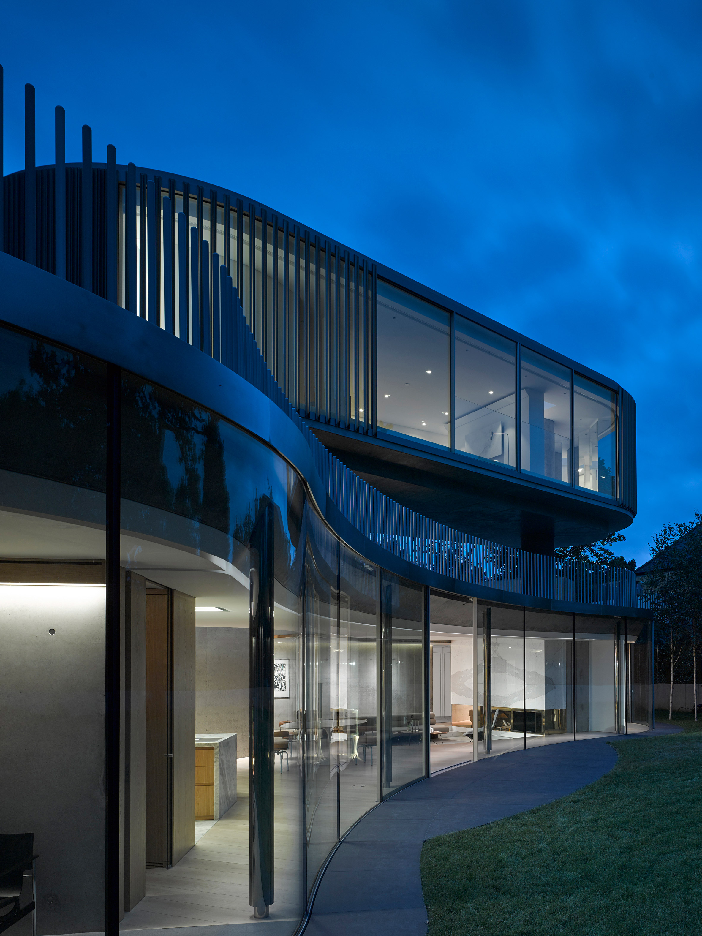 House in Coombe Park by Eldridge London night