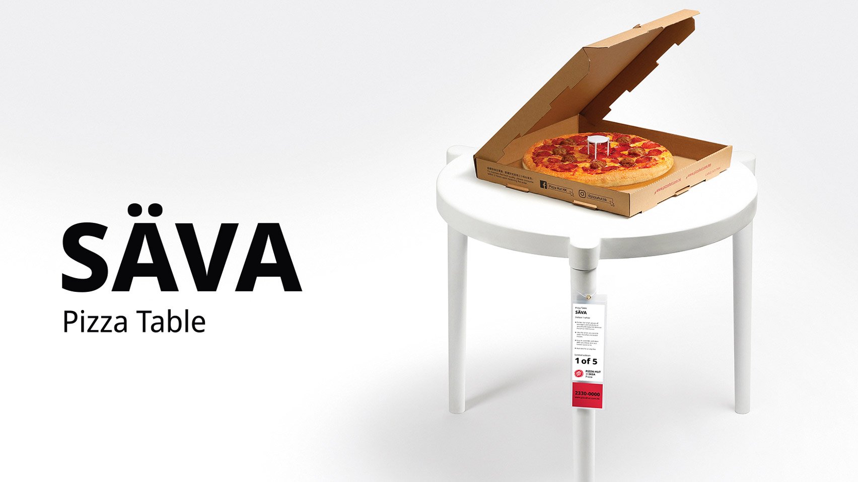 Pizza Hut x IKEA Säva Table Collaboration