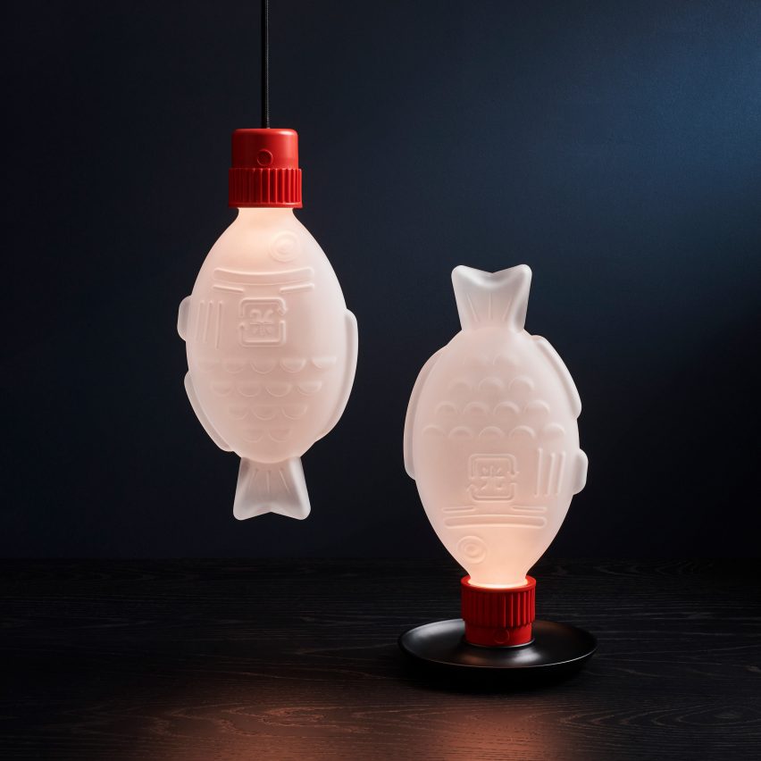 Heliograf makes playful lamps in the shape of sushi soy sauce bottles