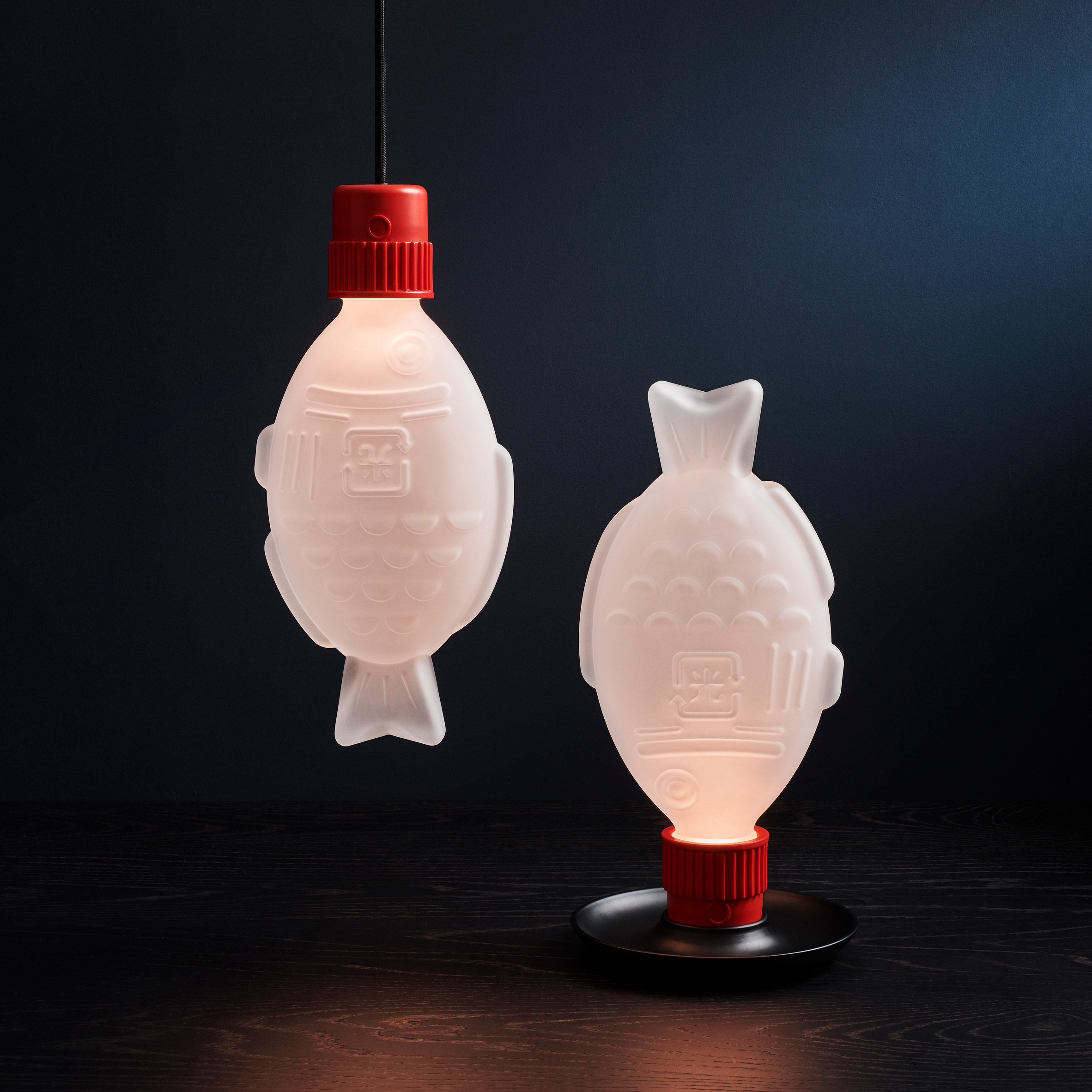 Lim inch Besætte Heliograf makes lamps in the shape of sushi soy sauce bottles