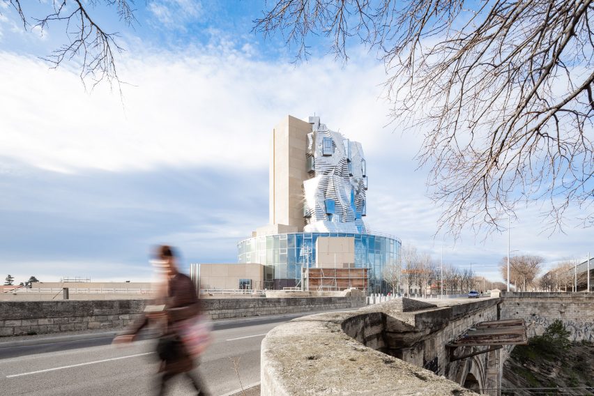 Frank Gehry's tower at Luma Arles in France photographed by Atelier Vincent Hecht