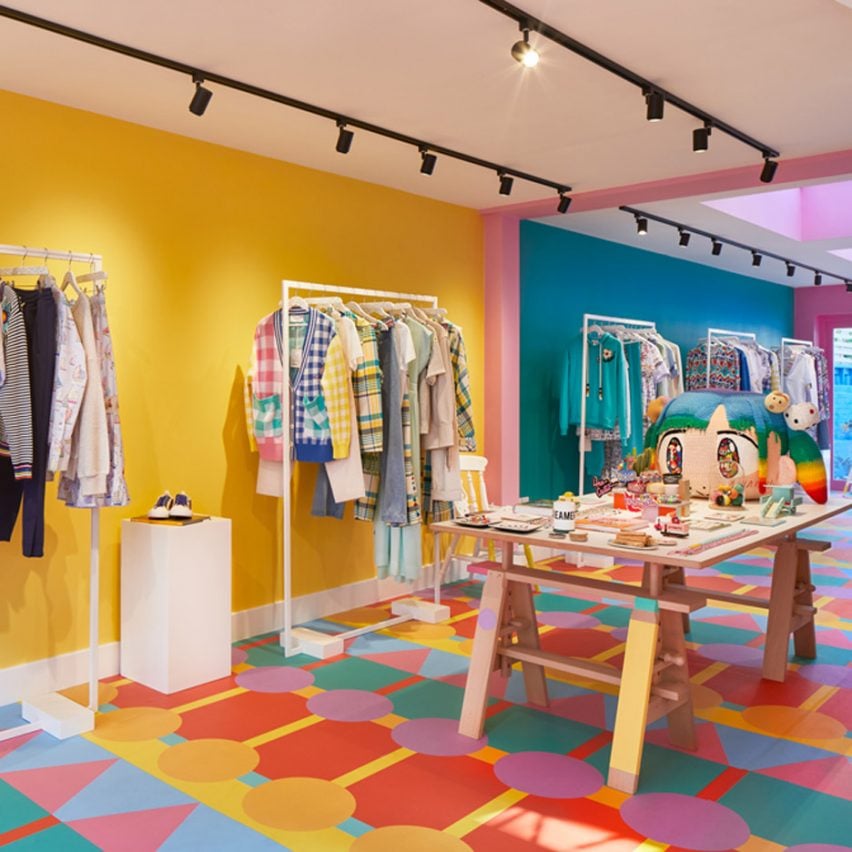 Yinka Ilori applies joyful hues to London's Mira Mikati store